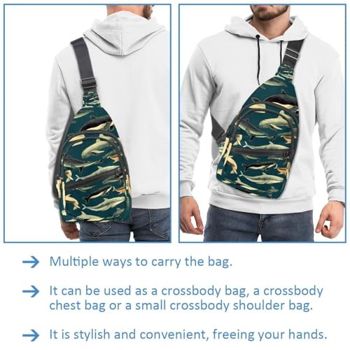Mochila cruzada Painted Whale B multicolor con correa ajustable unisex 3