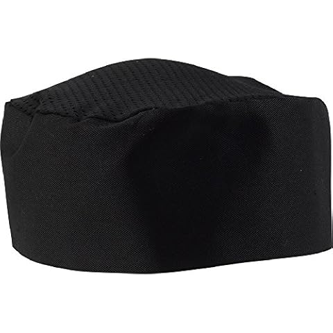 Black Chef Hat - Adjustable. One Size Fit Most (1) Cover
