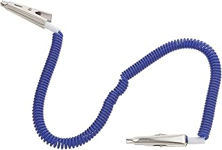 CLISPEED Clip Para Bufanda Con Cadena De Hierro Mini Pinzas De Cocodrilo De Metal Clip De Babero De Dientes Clip Metálico Para Servilletas Clip De Babero De Clínica Plástico Azul