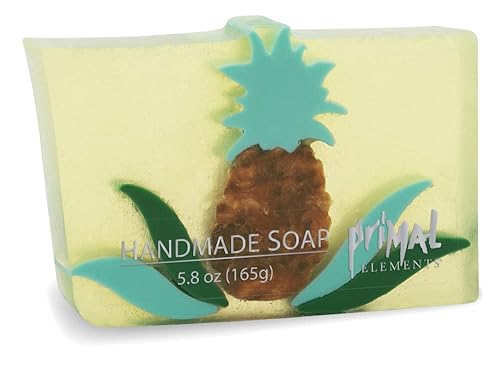 Primal Elements Jabón en barra en envoltura retráctil, piña, 6 onzas