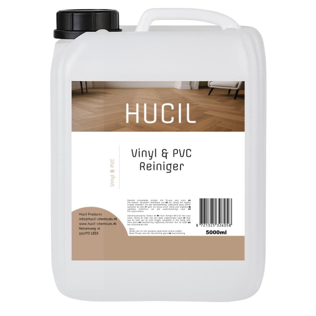 Limpiador de vinilo y PVC, 5 L, limpiador de suelos para vinilo, PVC y suelo de diseño, concentrado de limpieza con cera de polietileno