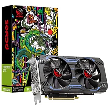 PLACA DE VIDEO NVIDIA GEFORCE GTX 1660 SUPER GDDR6 6GB 192BITS DUAL-FAN GRAFFITI SERIES - PA1660S6GR6DF – PCYES, Cor: Preto