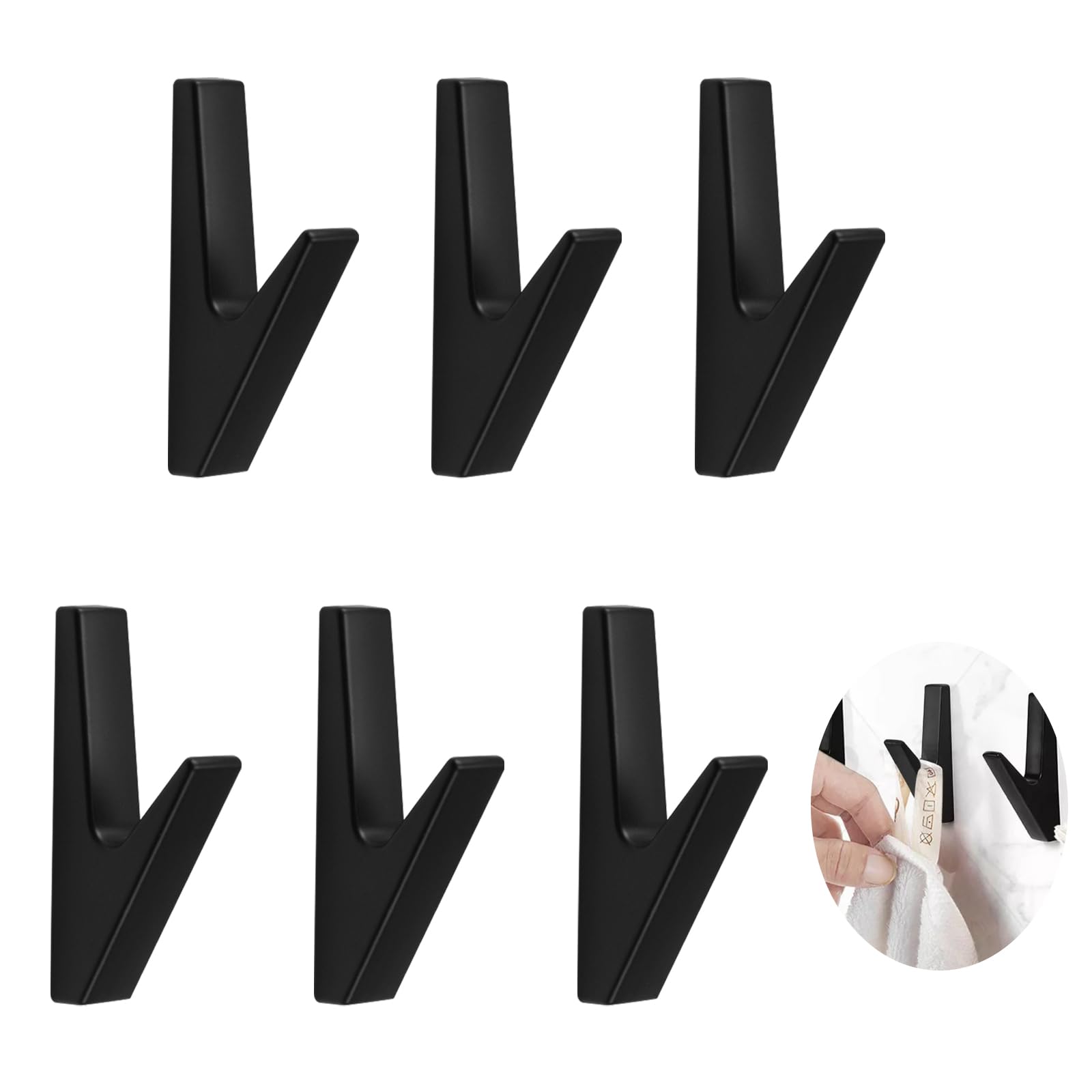 GZRXIOUS 4 stuks garderobehaken, J-vorm, zwart, enkele haken, kledinghaken van zinklegering voor akoestische panelen en wandpanelen, wandhaken, garderobe, sterk en modern, accessoires voor akoestische GZRXIOUS 4 stuks garderobehaken, J-vorm, zwart, enkele haken, kledinghaken van zinklegering voor akoestische panelen en wandpanelen, wandhaken, garderobe, sterk en modern, accessoires voor akoestische