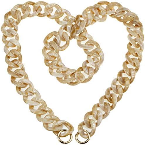 Alins Wide Acrylic Purse Strap Replacement Crossbody Adjustable Bag Handbag Chain