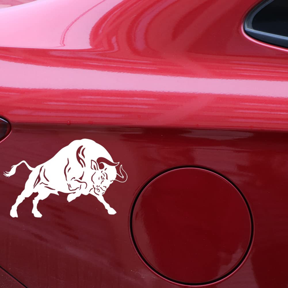 Lot De 2 étiquettes Autocollantes En Vinyle Motif Taureau Espagnol Rouge En Colère 30 Cm/300 Mm