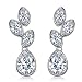 J.NINA Beautiful Drop Earrings with Swarovski Crystals. Jewelry Gift for Wife, Girlfriend on Anniversary Day, Best Graduation Christmas Gift for daughter&Granddaughter, Ideal Thanksgiving Gift for Her