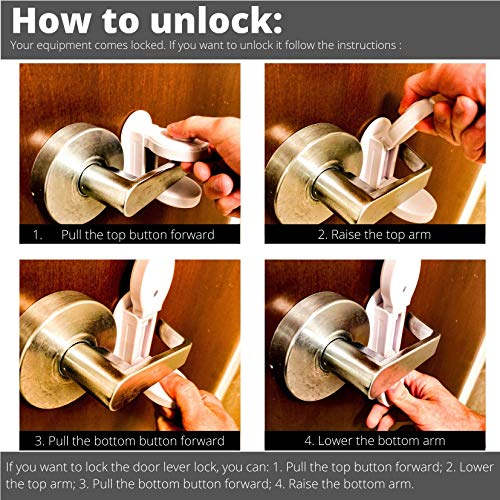 image for GEN We-Guard Child Proof Door Lever Lock – New Upgraded Design - Set