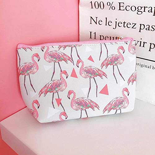 Outflower Flamingo Pattern Cosmetic Bag Wash Bag Travel Storage Bag Make Up Toiletry Bags Storage Organiser for Women, Ladies