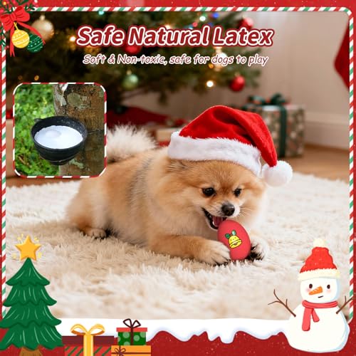 TOPWE Hundespielzeug Ball, [5 Stück] Lustig Weich Quietschend Egg Hundebälle, Interaktives Quietsche Ball für Welpen, Kleine