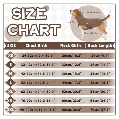 Hjumarayan Hundemantel Französische Bulldogge, Wattierend Jacke Warme Mantel Hund Geschirröffnung, Wintermantel Gefüttert für Französische Bulldogge, Mops, Westie (Braun M)