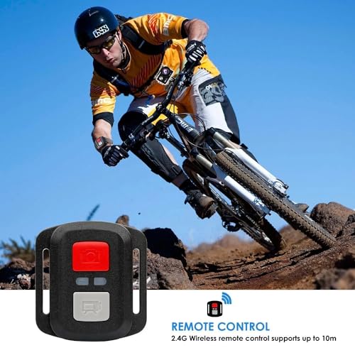 Image of ORLOV 5K 30FPS 48MP WiFi Ultra HD Sports Action Camera | 2 inch / 1.4 inch Dual Touch Screen | 170 Degree Wide Angle | EIS Stabilization |30M Waterproof |Built in Mic| 2 x 1350mAh Battery