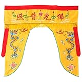 Abaodam Buddhistischer Vorhang Stickereizubehör Altartisch Tempeldekoration Tischdecke Buddha Altartuch Langes Banner Wiederverwendbar für Tempel 1 Stück Robust und Pflegeleicht