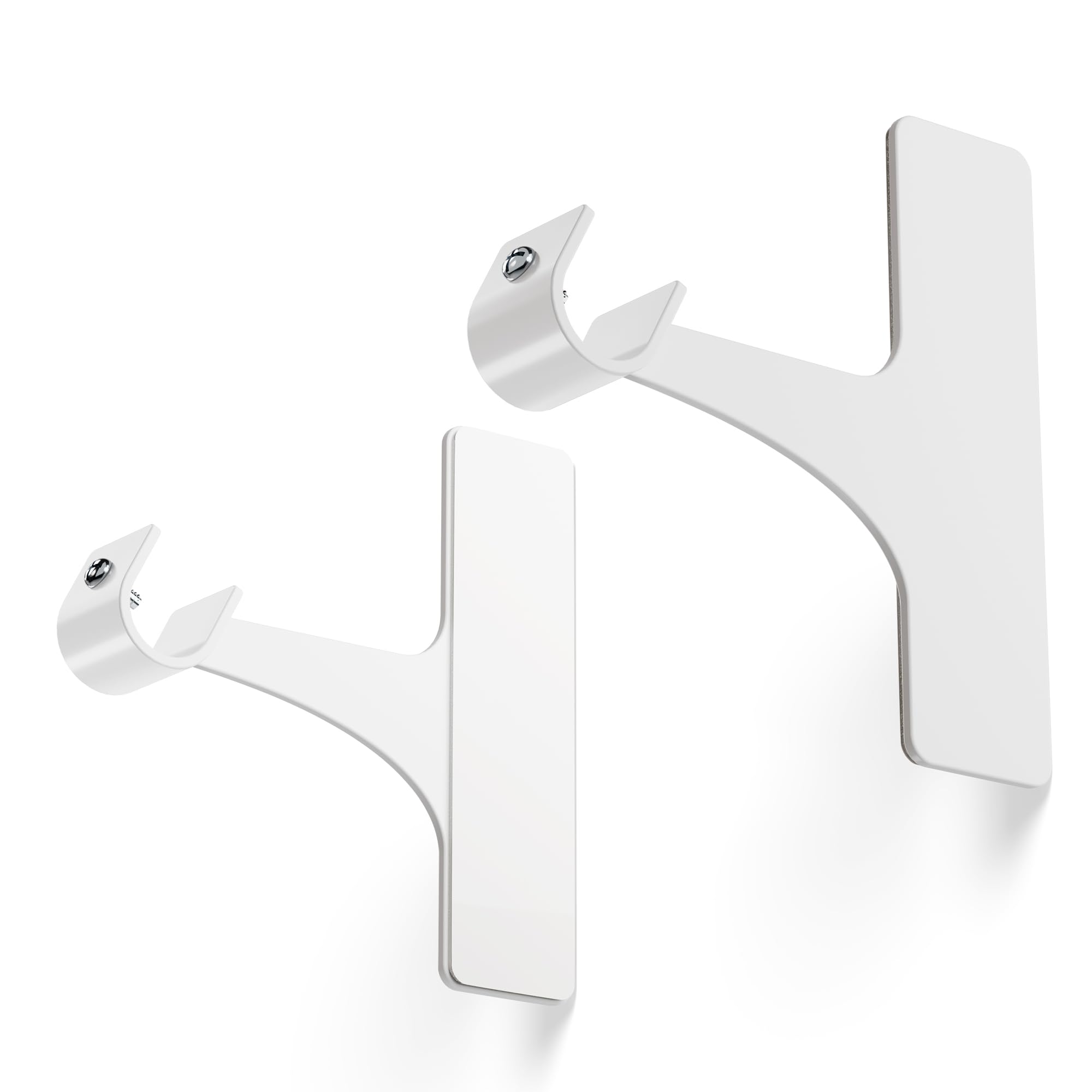 niffgaff 2 soportes autoadhesivos para barra de cortina, sin taladrar, soporte para caja de persianas, para barra de cortina de 19 a 28 mm, montaje en pared