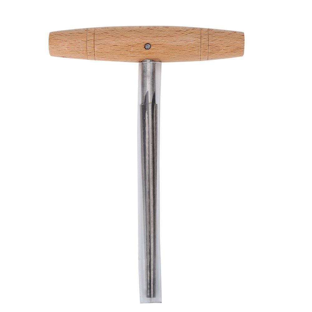 Alesatore per Violino, Alesatore per Foro per Picchetto in Acciaio Resistente Strumento per Liuteria con Manico in Legno Strumento di Riparazione per Liutaio per Violino 3/4 4/4
