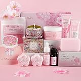 Japan Sakura Spa Geschenkset, Handcreme 30 g, Fußcreme 30 g, Peeling 100 g, Serum 17 ml,...