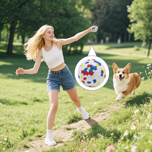 KUIRUNRX® Hundeball, Interaktives Wasserspielzeug, Dauerhaftes Hundespielzeug für Aggressive Kauer, Hunde Ball für Große, Mittelgroße, Kleine Hunde und Welpen