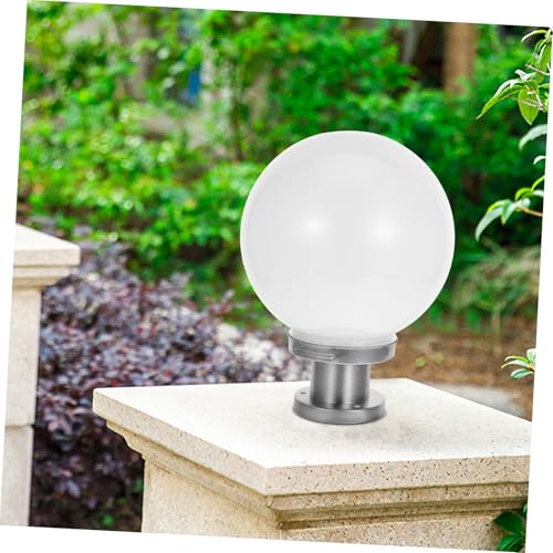 Éclairage de Cour Extérieur LED Étanche IP65 avec Globe Acrylique Rond - 6