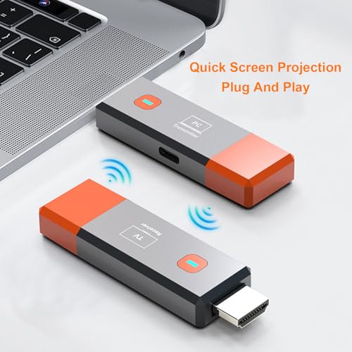 Goshyda Draadloze HDMI-zender en -ontvanger 164FT/50M, 4K-decodering 1080P 60Hz Ultra HD-uitvoer, 2.4G 5.8G Draadloze Extenderkit voor Projector PC TV Box, Plug and Play - Afbeelding 5