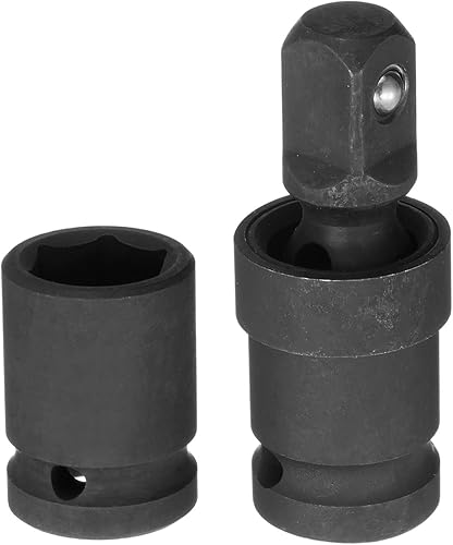 Miniatura 7 de HARFINGTON Zócalo poco profundo de impacto de 0.551 in de acero CR-MO con adaptador de enchufe giratorio universal de 360 grados