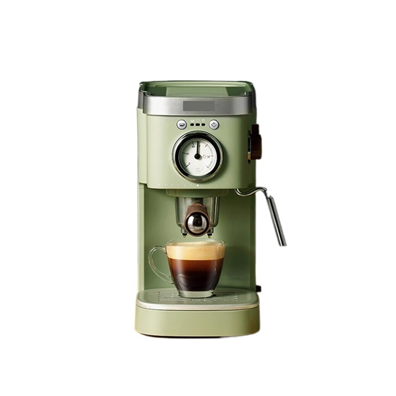 Włoski ekspres do kawy Retro zielony spieniacz do mleka ekspres do kawy w proszku kapsułka espresso robienie napojów kawowych, ekspres do kawy