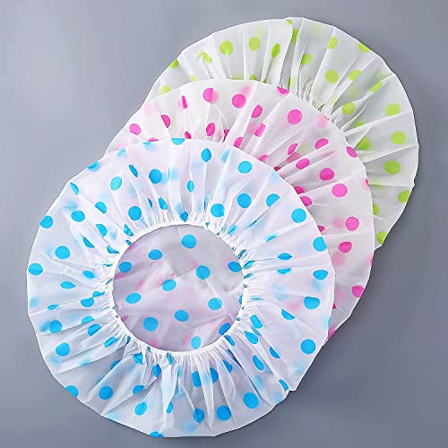 Image of Shower Cap for Women Reusable Waterproof Hair Dye Color Mixing Bowl, Brush Set Hair Colouring Kit for Salon Use for Men & Women Bathing Hair Cap with Lace Elastic Band Beauty Hair Spa(7pcs)