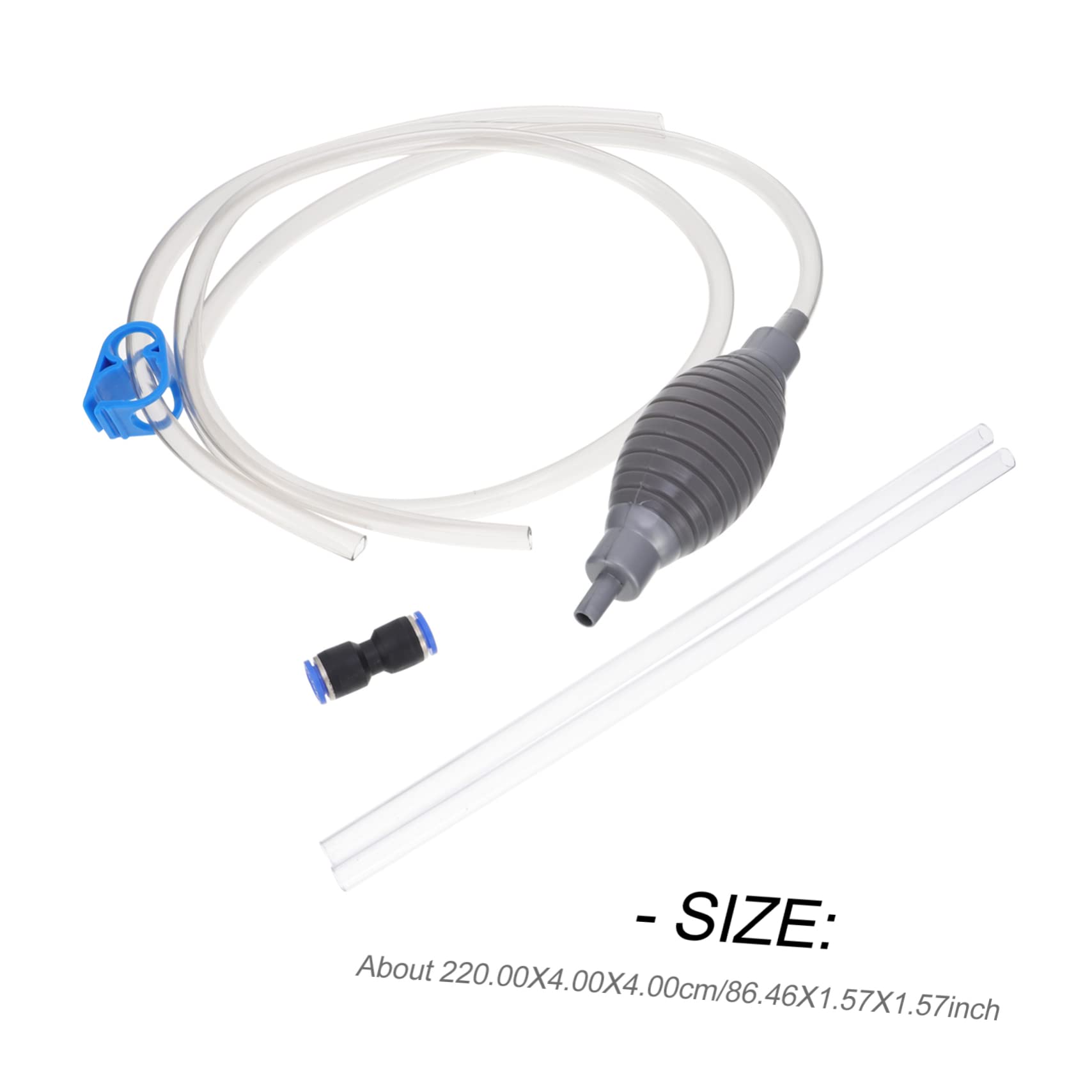 GRIRIW Aquarium Water Changer Fish Tank Cleaner Long Nozzle Sturdy Plastic Random Color