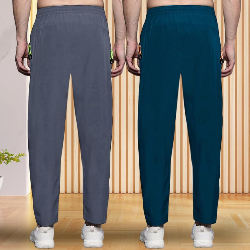 Image of Pinkmint Track Pant for Men ll Soild Track Pant ll Stretchable Regular Fit ll Yoga Wear ll Active wear (Pack of 2)