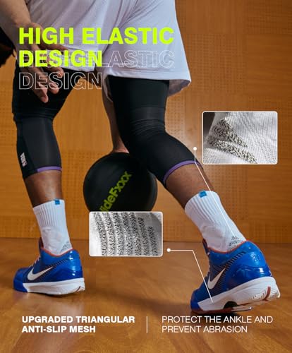 Basketball Socks for Men, Performance Cushioned Men's Athletic Ankle Socks, Anti-Slip Sports Socks3