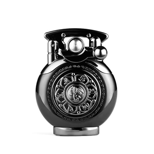 Wlerla Retro Schleifscheibe Kerosin Feuerzeug, wiederverwendbar, stilvoll, perfekt für Männer Geburtstagsgeschenke (Schwarzkohle) Wlerla Retro Schleifscheibe Kerosin Feuerzeug, wiederverwendbar, stilvoll, perfekt für Männer Geburtstagsgeschenke (Schwarzkohle)