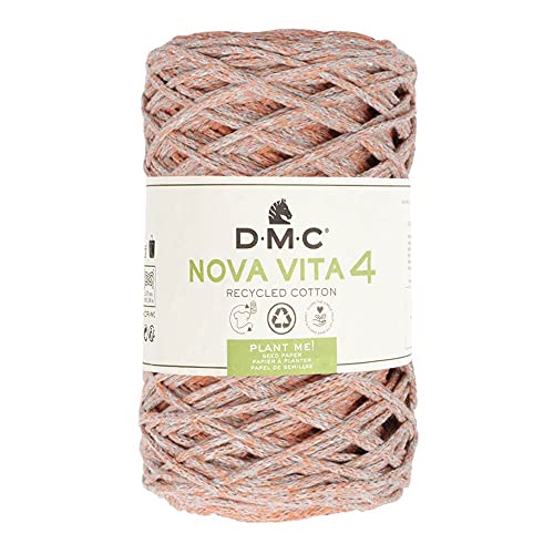 DMC Nova Vita 4, Multico Colours, Orange Crochet Knitting Macrame Yarn, 250g - Image 2