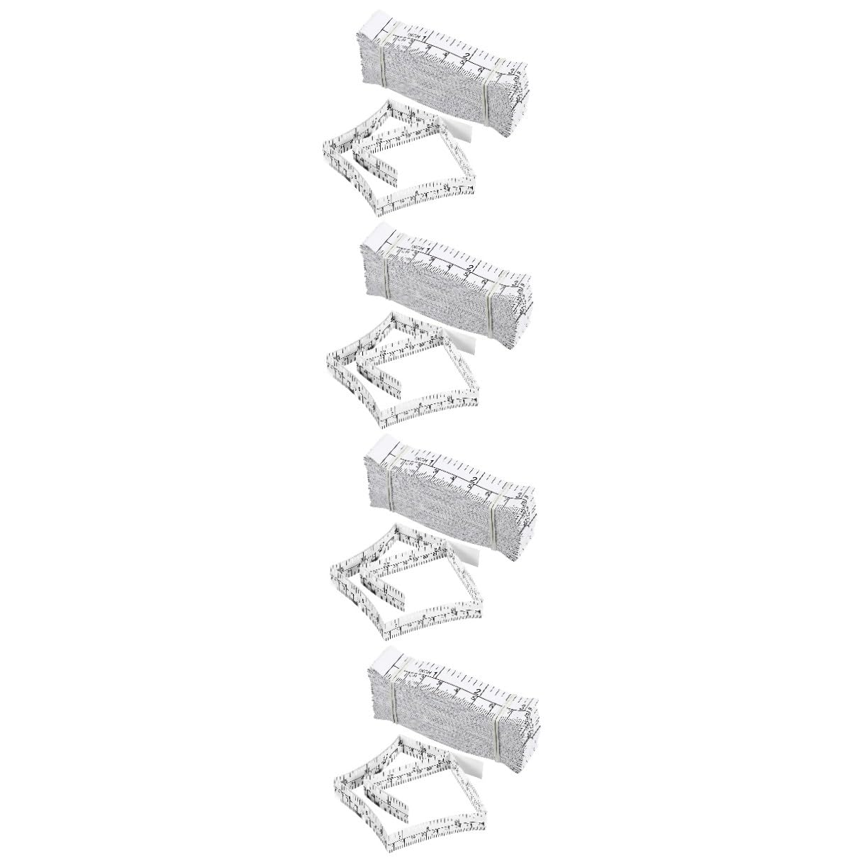 VILLCASE 4 Set Carta Per Misurazioni Corporee Righello Monouso Da Facile Da Leggere Alta Precisione Per Progetti Da Te 25 Pezzi * 4