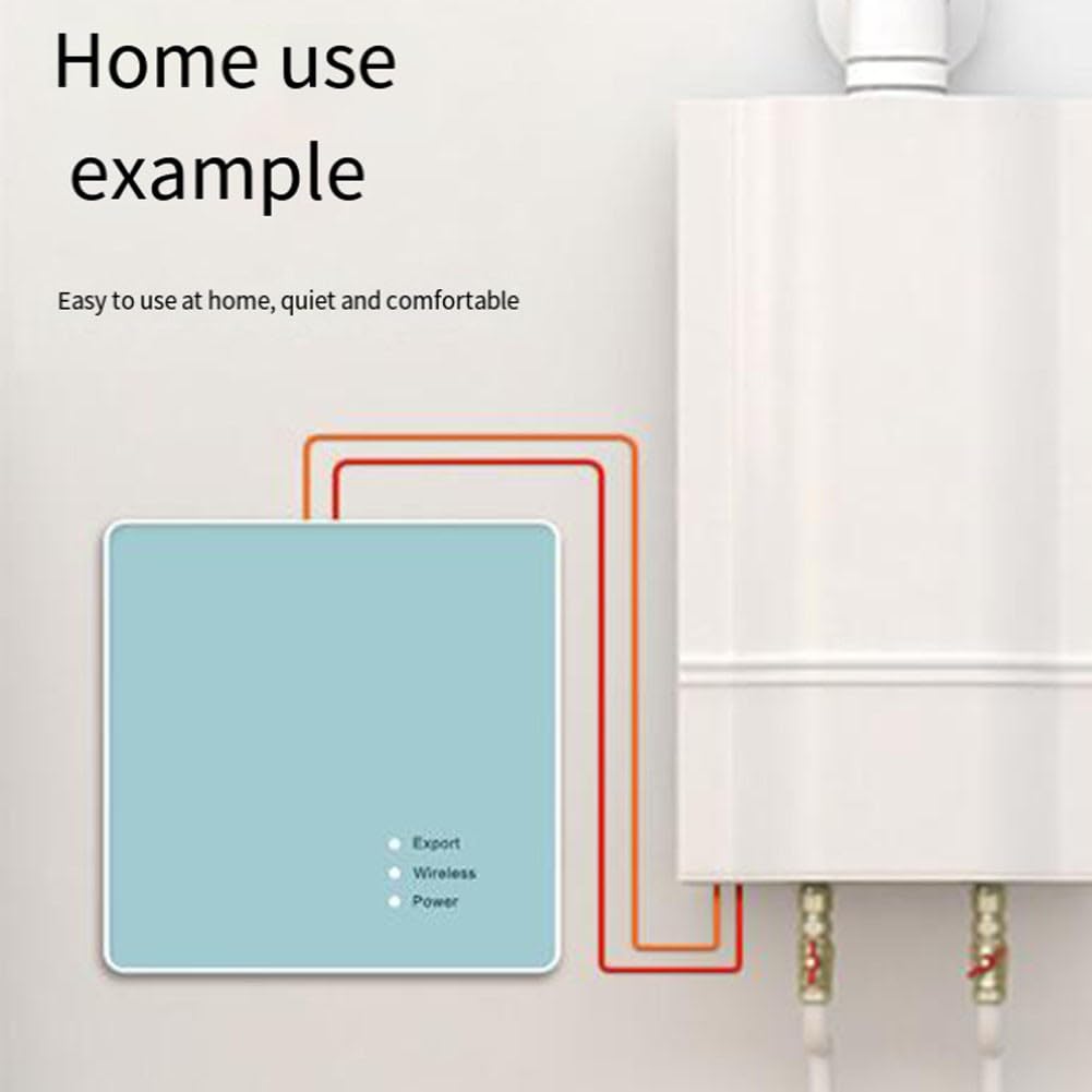 Termostato WiFi Caldera de gas, controlador de temperatura inalámbrico con receptor, aplicación Tuya for Life, control de voz, 5-90 para rango, color blanco