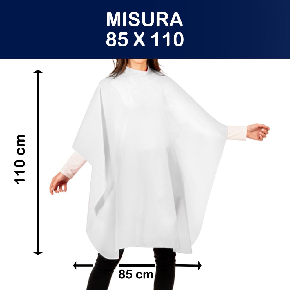 Mantelle Monouso Professionale Per Tintura In Polietilene per taglio capelli impermeabile Misura 85x110 cm