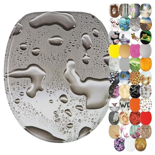 WC Sitz, viele schöne WC Sitze zur Auswahl, hochwertige und stabile Qualität aus Holz (Dewdrop)
