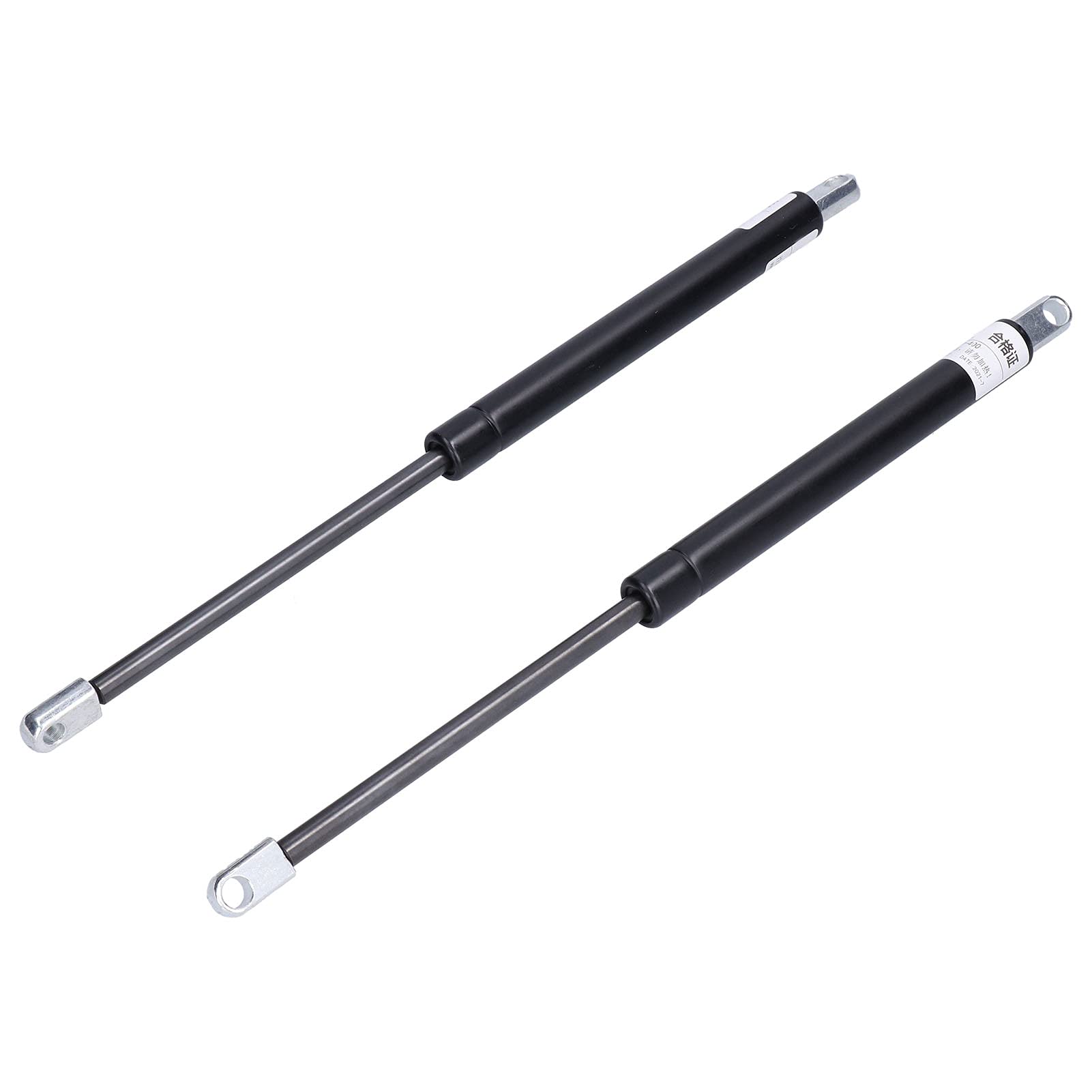 Zweier-Set Gasdruckfedern für Schränke, 600-900N -Soft-Open-Funktion, Deckelfeststeller, Schranktürstütze in Schwarz