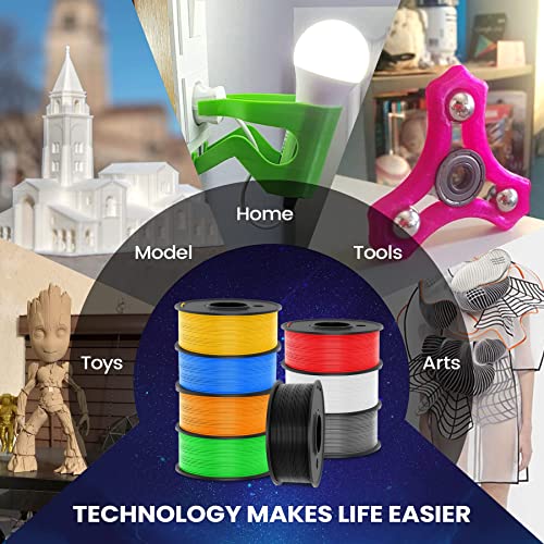Paquete de Filamento Multicolor SUNLU PLA+ 1.75mm - 2kg (8 Rollos de 0.25kg c/u) - 8 Colores: Negro, Blanco, Gris, Transparente, Ro - Fernando Cortés