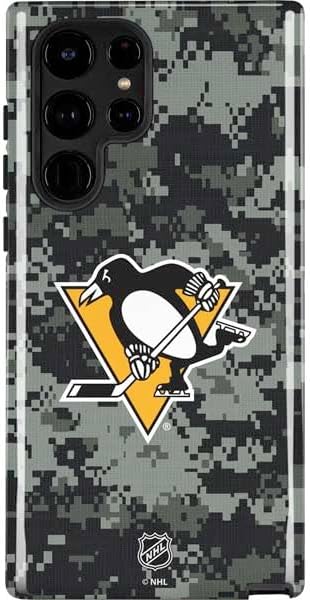 Skinit Impact Phone Case Compatible with Galaxy S24 Ultra - Officially Licensed NHL Pittsburgh Penguins Camo Design