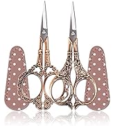 Hisuper 2 Pairs Embroidery Scissors Sewing Crochet Scissors Small 4.5 Inch Sharp Craft Scissors w...