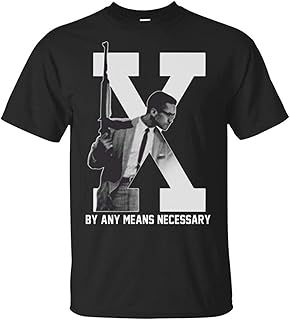 Cool Malcolm X by Any Means Necessary T-Shirt Retro T-Shirt