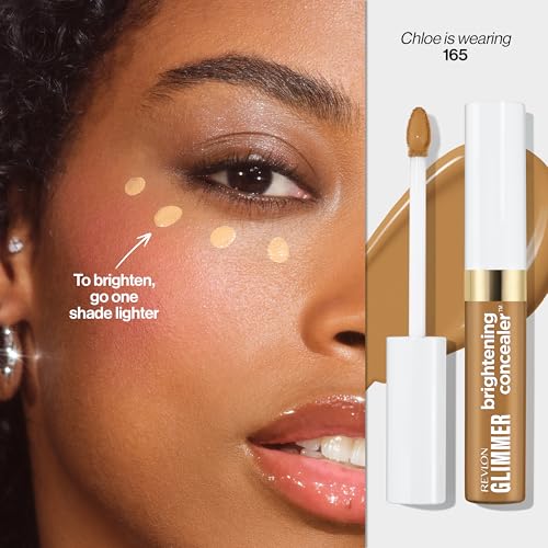 Revlon Glimmer Brightening Concealer, Under Eye Makeup, 165, 0.3 fl oz - image 2