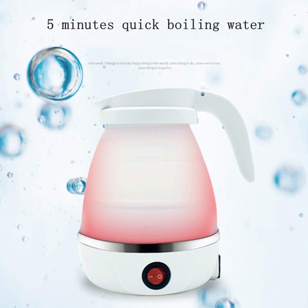 2 na sprzedaż, czajnik, przenośny podróżny składany czajnik elektryczny 600 ml Mini Food Grade silikonowy składany czajnik do domu Ouoor Camping piesze wycieczki, Present