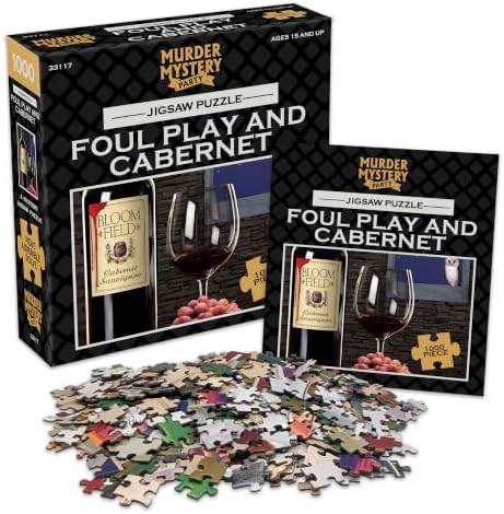 Jigsaw Shaped Puzzle 1000 Pieces 23"" X29-Foul Play & Cabernet