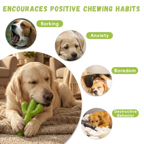 MewaJump Dog Chew Toys, Durable Rubber Dog Toys for Aggressive Chewers