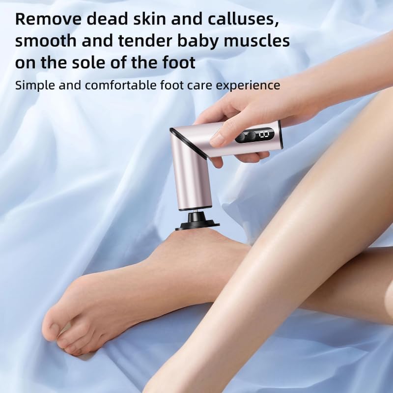 Foldable Foot Callus Remover Tool Electric-Professional Aluminum Callus Remover for Feet-Stepless Speed Control Pedicure Tools for Dead Skin with 20pcs Sandpaper Discs - Image 3