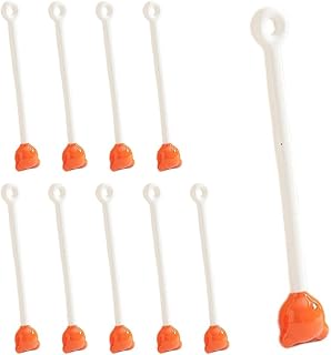 (10 Piezas) Varillas De Agitación Cerámica Resistentes A Altas Temperaturas Jugo Café Underglaze Color Cuchara (Naranja)