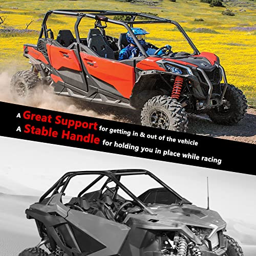 Rerpro Utv Atv Grab Handles, 1.5” - 1.75” Roll Bar Grab Handles Compatible With Polaris Rzr, Kawasaki, Wildcat, Utv Atv Hand Hold Replacement Straps Grip, 2 Pack #TOP4