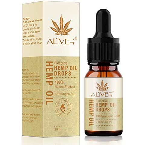 Organic Hemp Seed Oil - 30% (3000mg) Organic Ultra Premium Formula - Hemp Oil Drop for Sleep Support,Vegan Friendly (10 ML) Cover