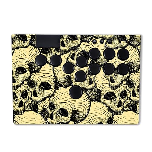 MightySkins Carbon Fiber Skin Compatible with Razer Kitsune - Inked Skulls | Protective, Durable Textured Carbon Fiber Finish | Easy to Apply | Made in The USA