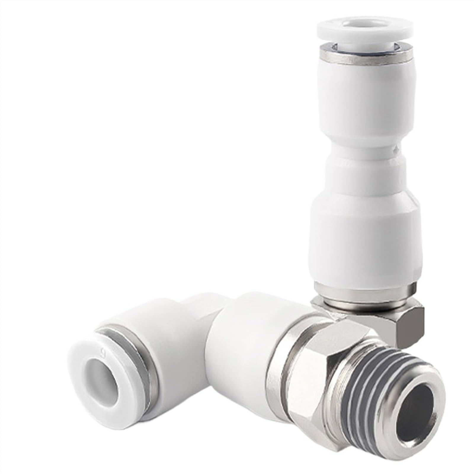 High-Speed Rotary Joint NRC Threaded Straight Through NRL Elbow 360-degree Rotating Trachea Pneumatic Quick Connector PC PL6 8 (Color : NRL4-01)