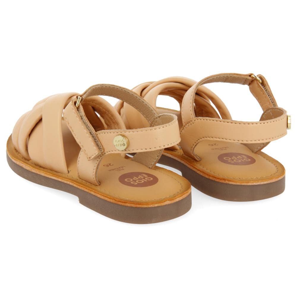 Sandali di Pelle Bianca con Strisce Imbottite da Bambina VELENJE